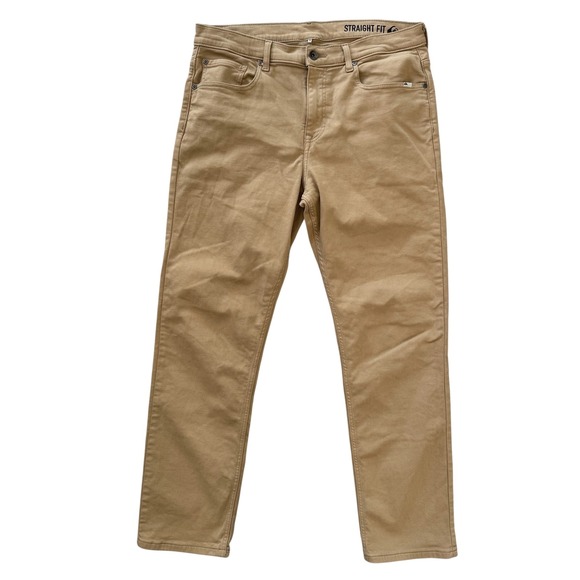 Quiksilver Other - Quiksilver 34 (Actual 36x33) Tan Khaki Straight Fit Men's Far Out Stretch Chinos